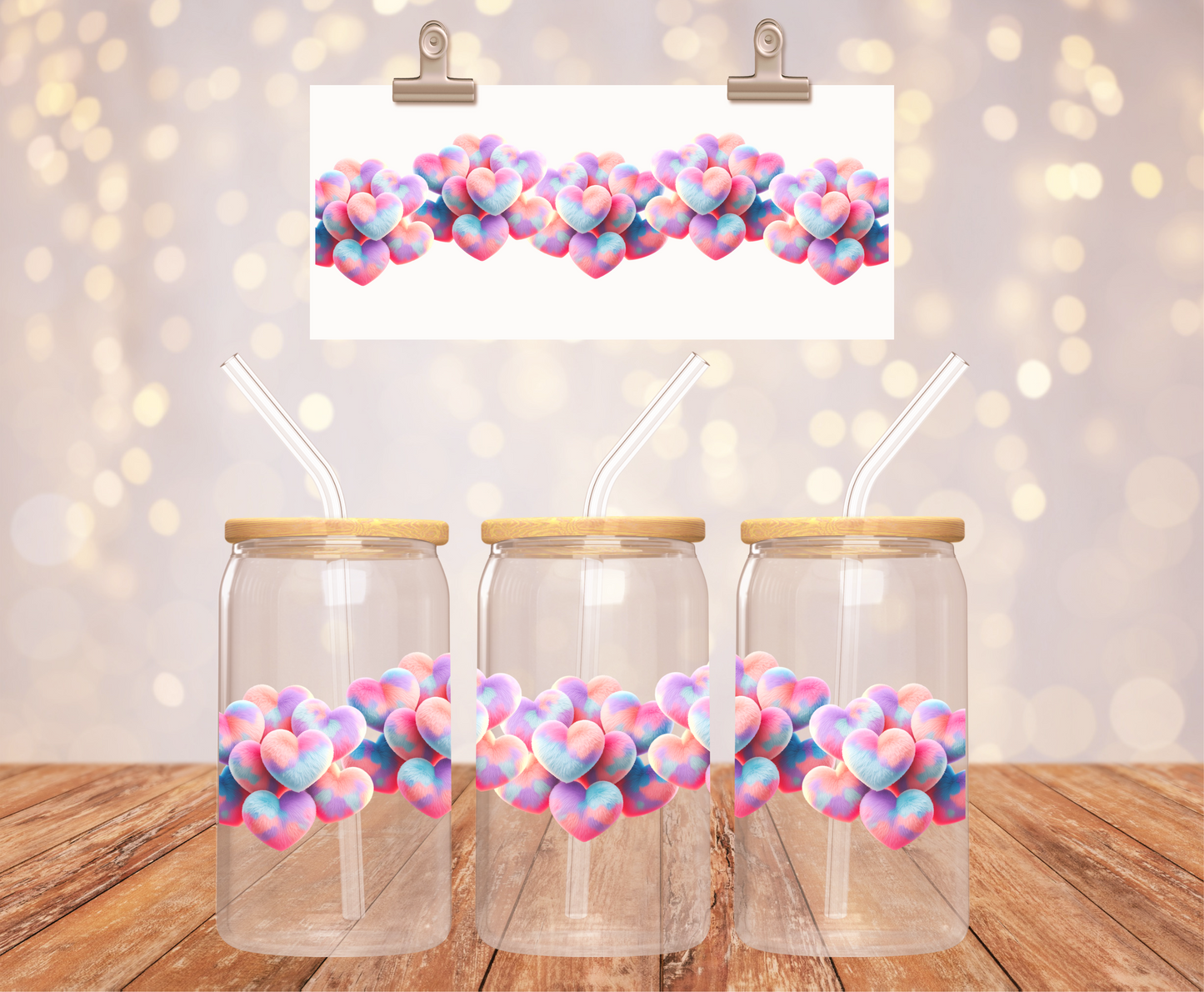 Groovy Fuzzy Hearts Sticker