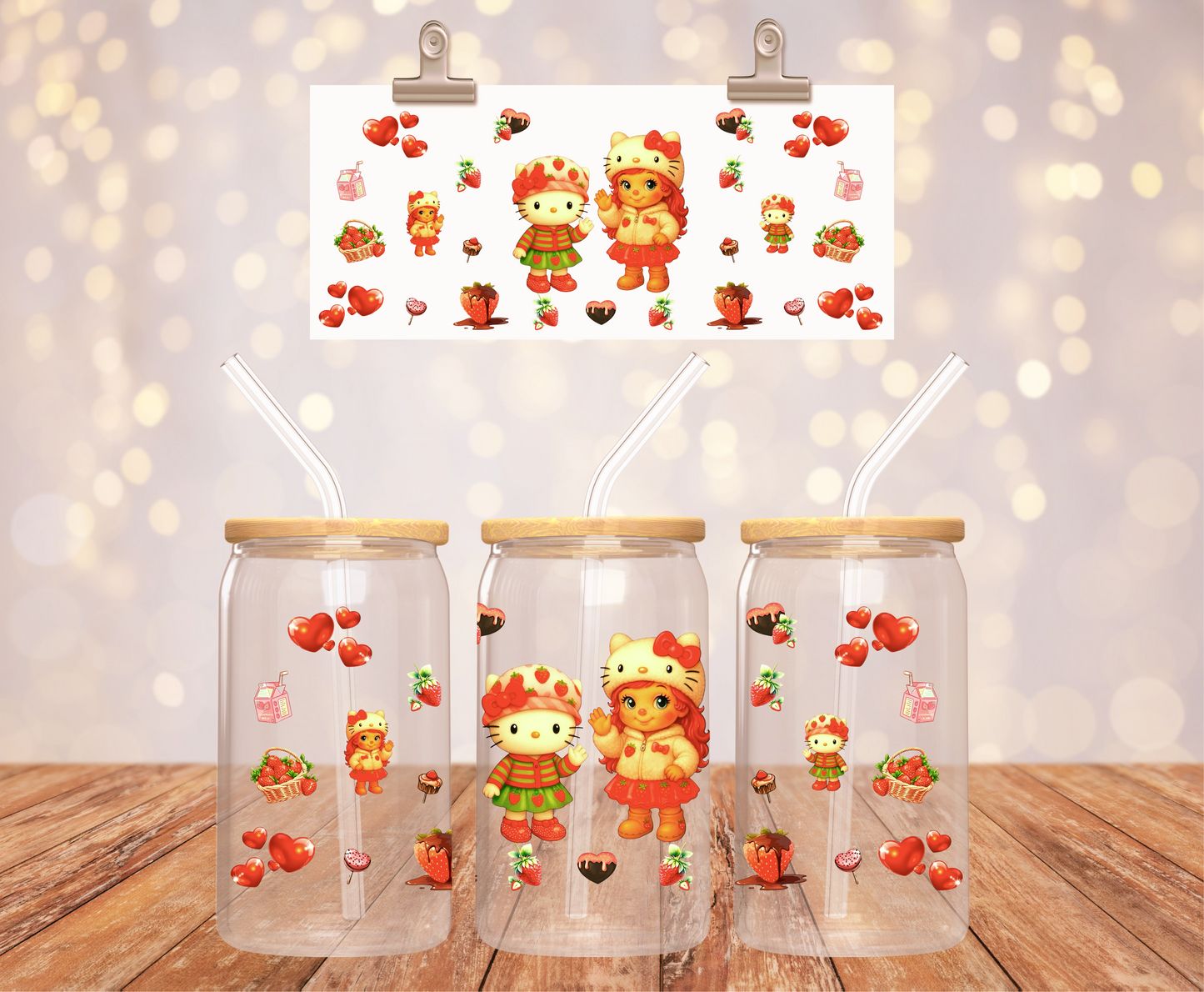 Hello Kitty & Strawberry Shortcake Sticker