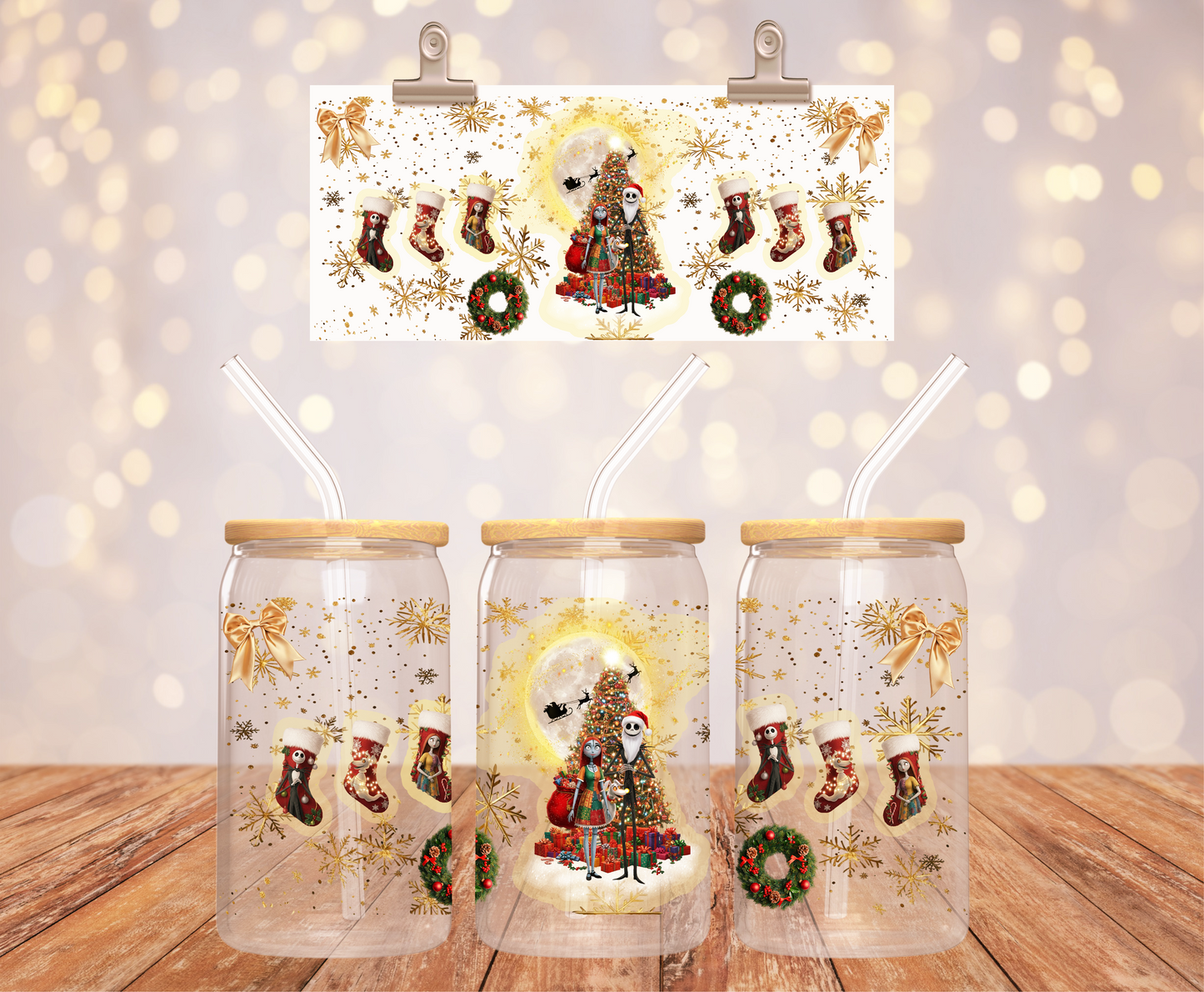 Jack & Sally Christmas Sticker