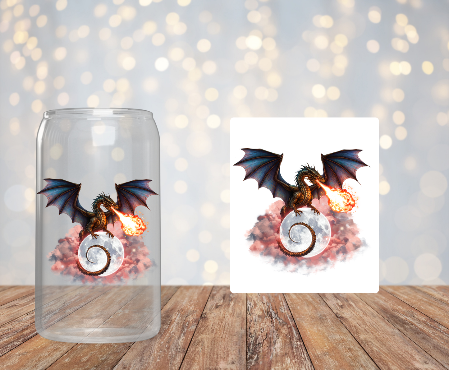 Moon Dragon Sticker