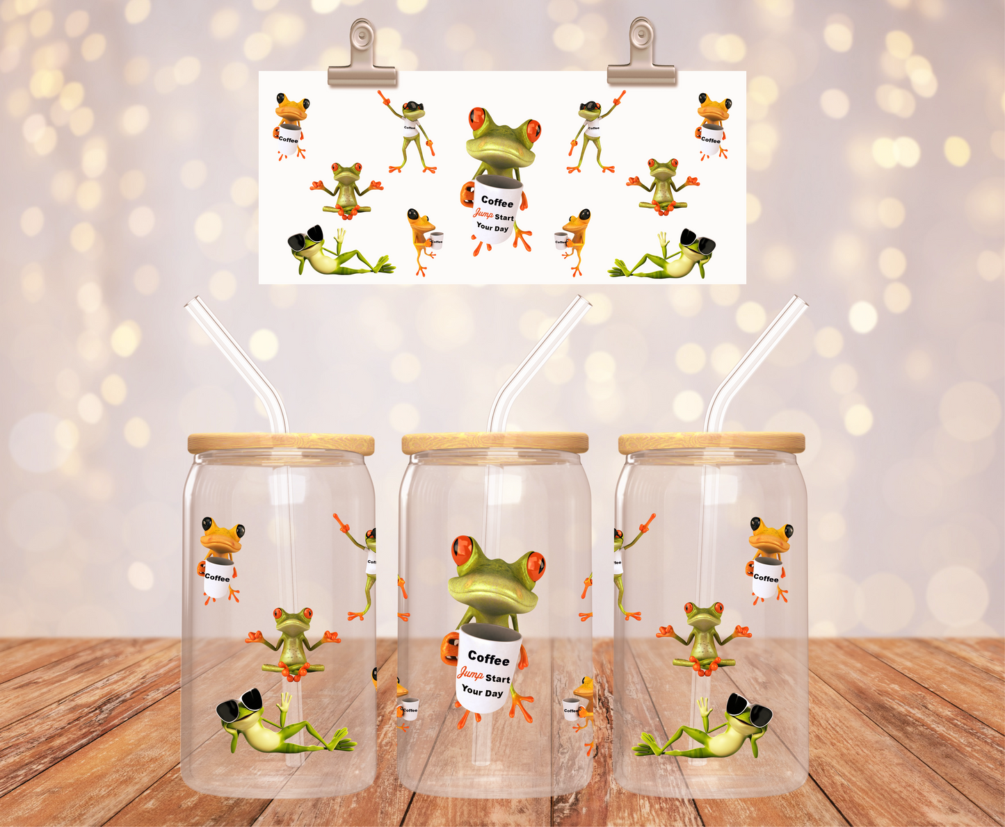 Coffee Frogs Sticker