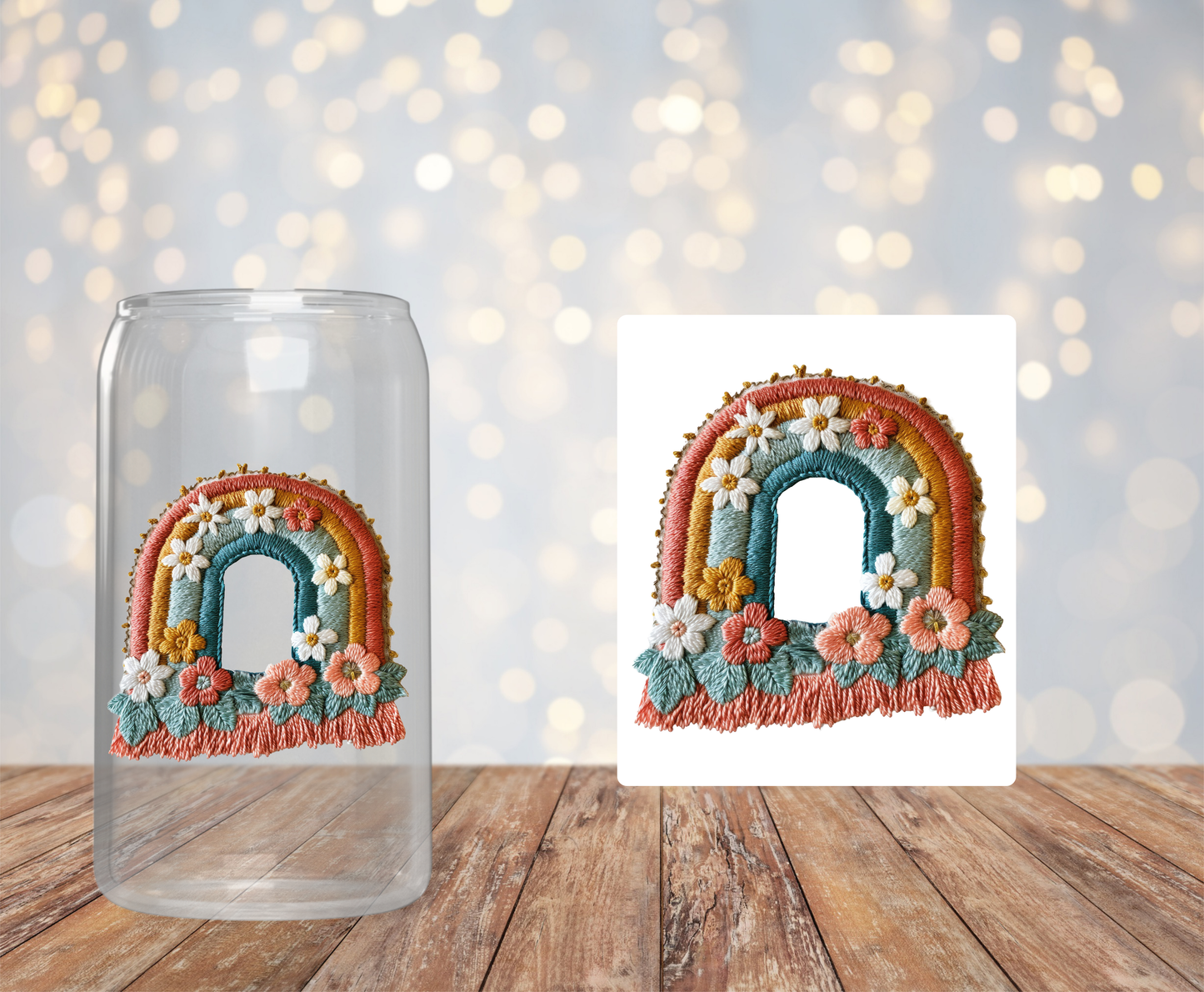 Cross - Stitch Rainbow Sticker