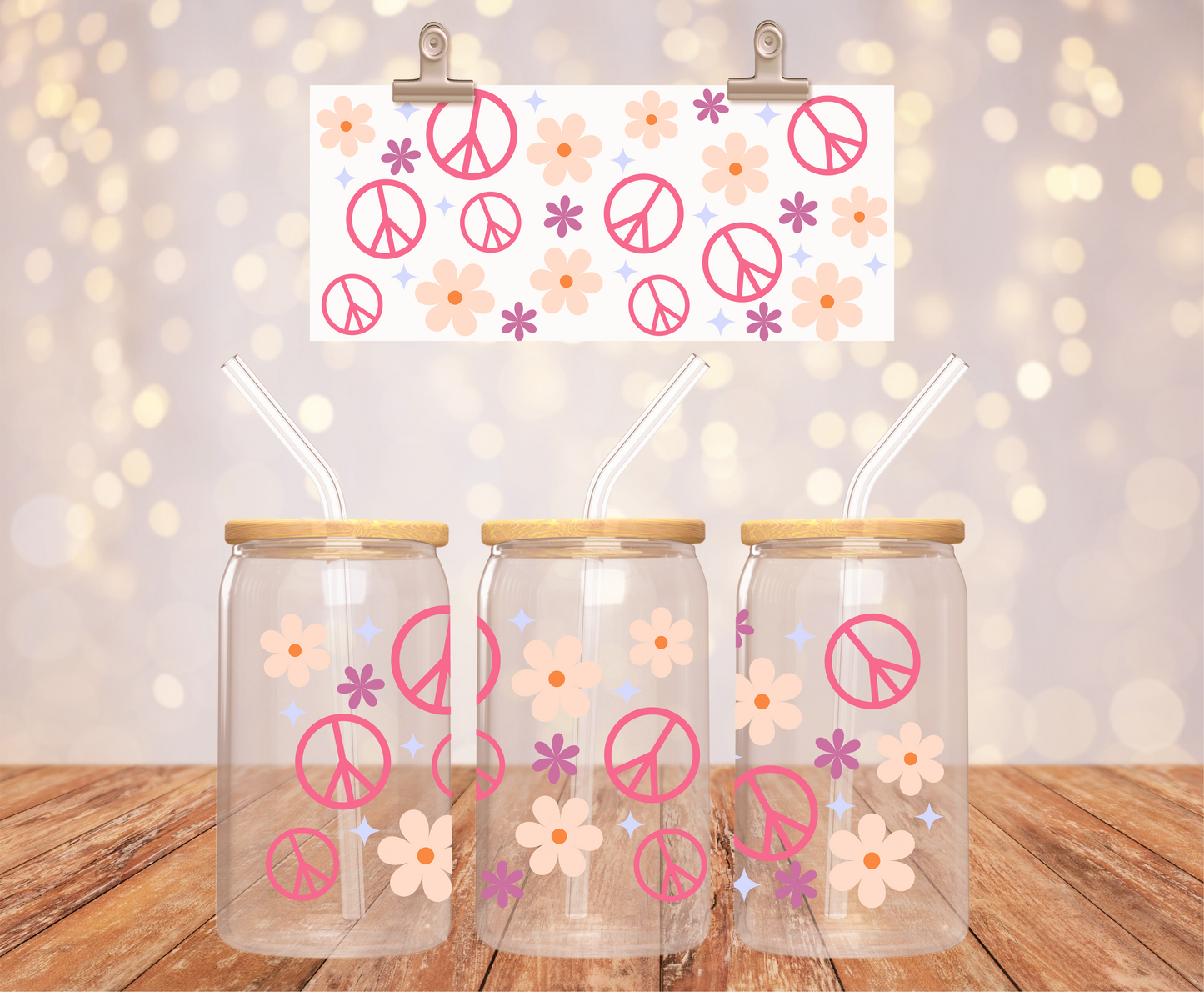 Peace & Flowers Sticker