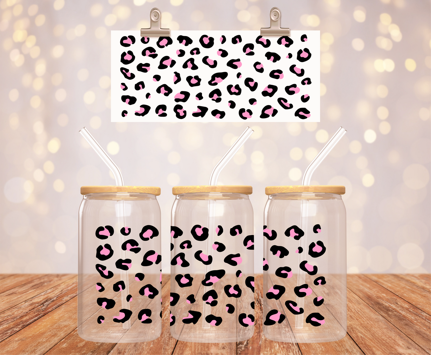 Pink Leopard Spots Sticker