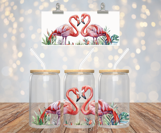 Flamingos in Love Sticker