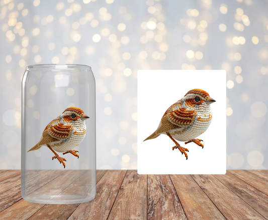 Cross-stitch Bird Sticker