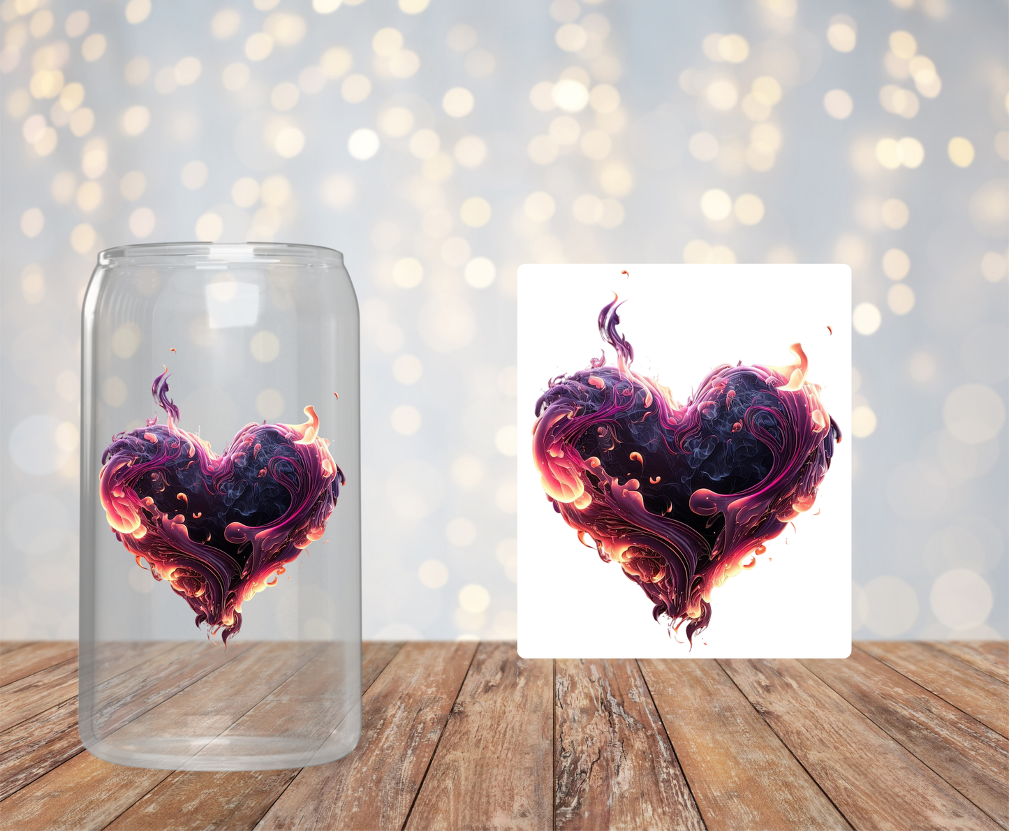 Black Heart Smoking Sticker