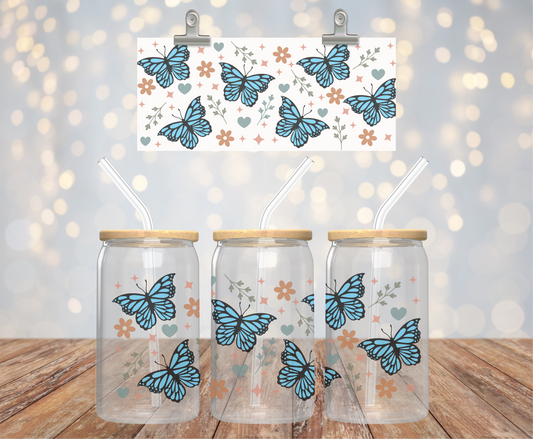 Blue Butterfly Sticker