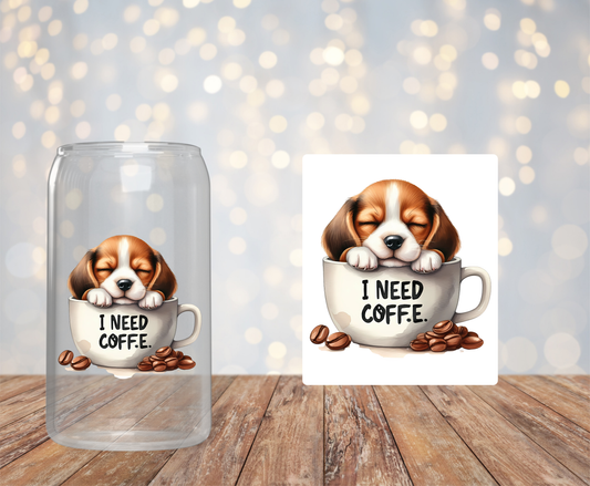 Coffee PUP Sticker