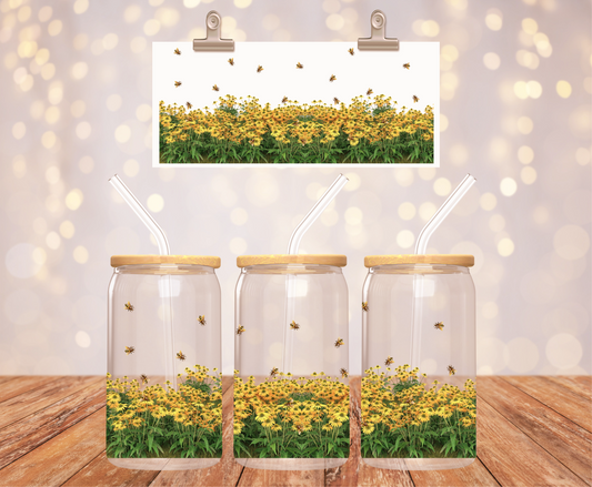 Daisies & Bees Sticker