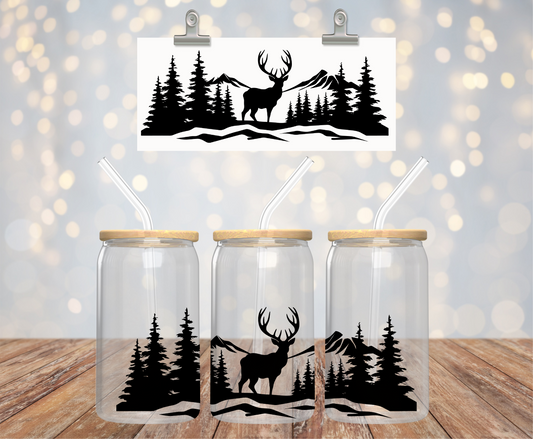 Deer in the Mountains Sticker