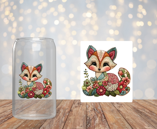 Cross - Stitch Fox Sticker