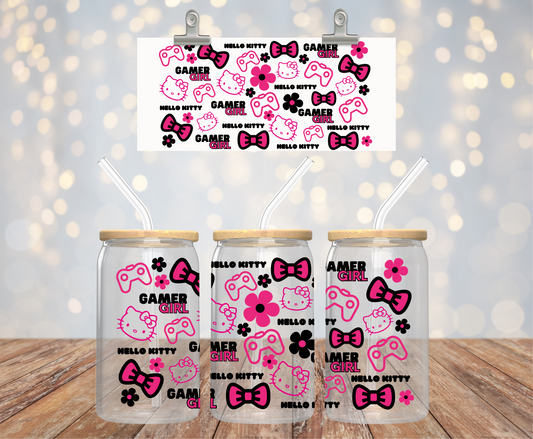 Hello Gamer Girl Sticker