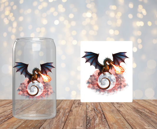 Moon Dragon Sticker