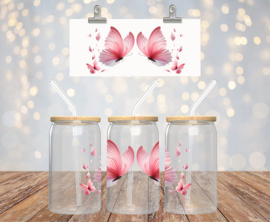 Pink Butterflies Stickers