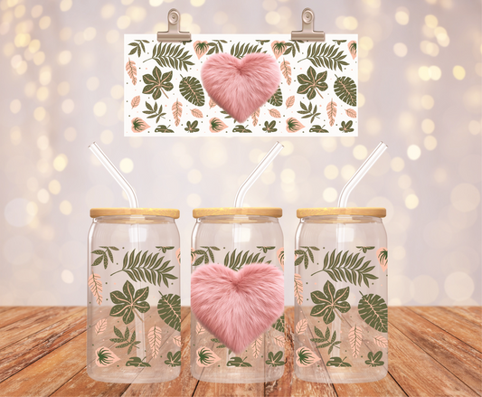 Pink Fuzzy Heart Sticker
