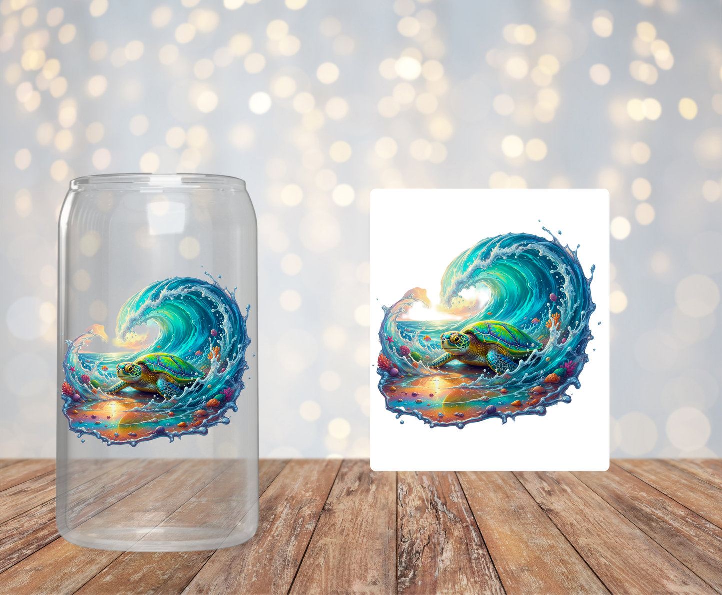 Sea Turtle Wave Sticker