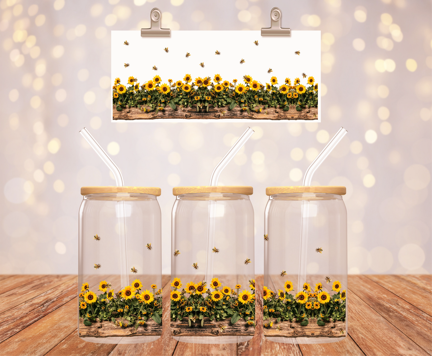 Sunflowers & Bees Sticker