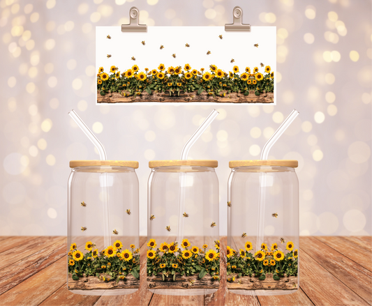 Sunflowers & Bees Sticker