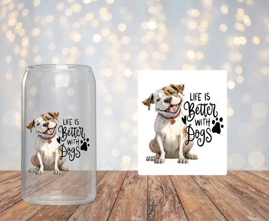 Better with Dogs Sticker