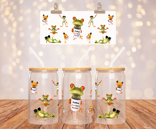 Coffee Frogs Sticker