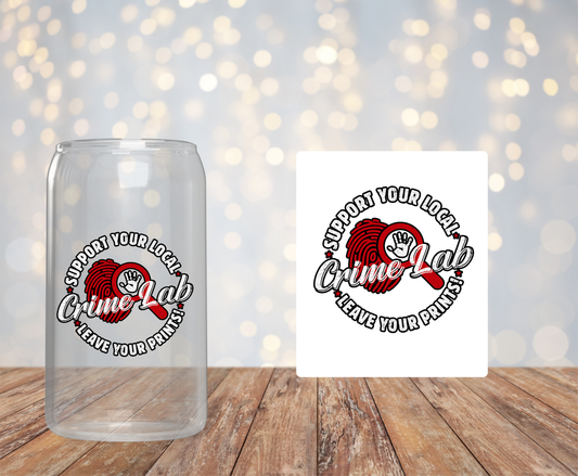 Support crime lab sticker