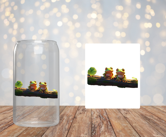 Frogs on a Log Sticker
