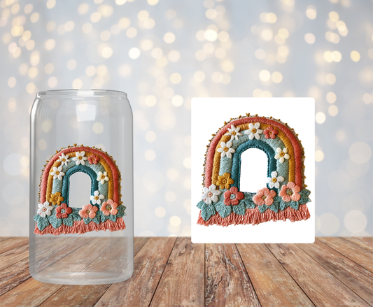 Cross - Stitch Rainbow Sticker