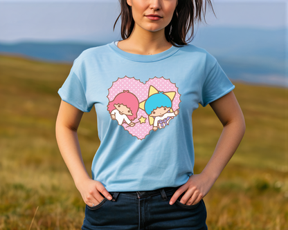 Twin Stars Heart T~Shirt