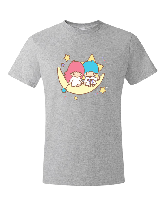 Twins Sitting on the Moon Print ONLY