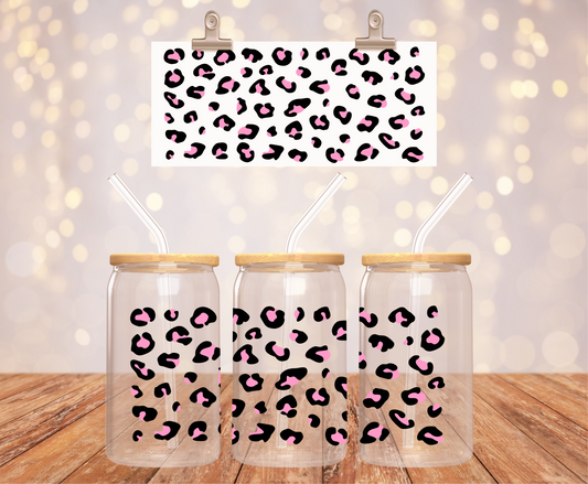Pink Leopard Spots Sticker