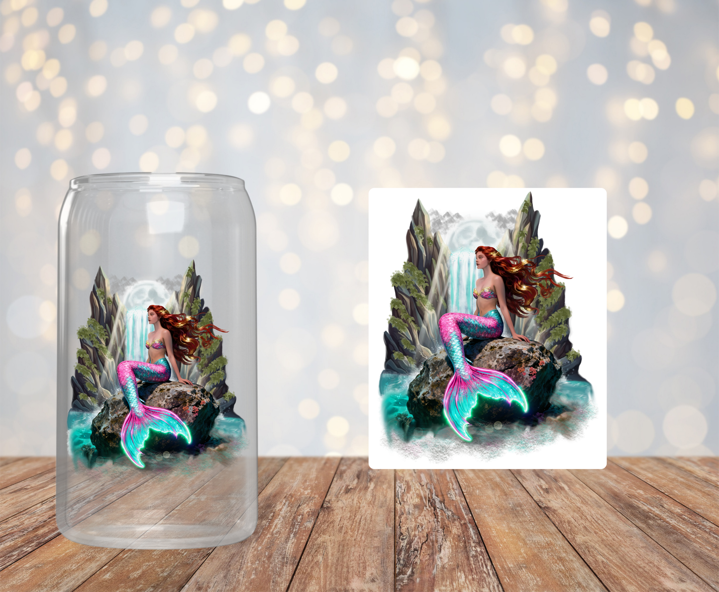 Mermaid Sitting on a Rock Sticker