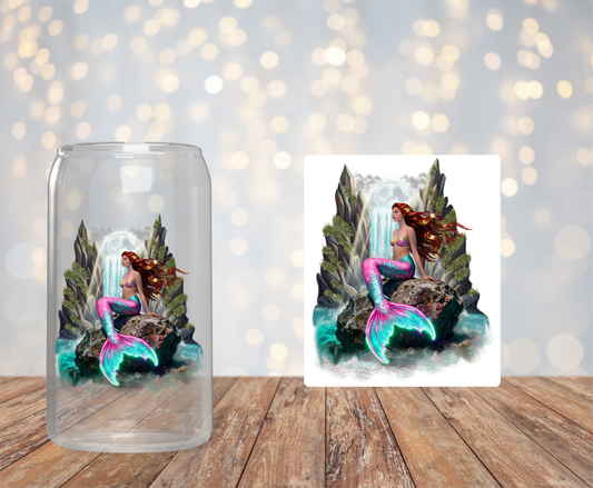 Mermaid Sitting on a Rock Sticker